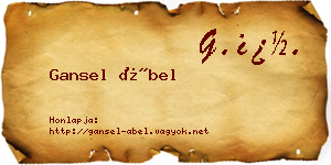 Gansel Ábel névjegykártya